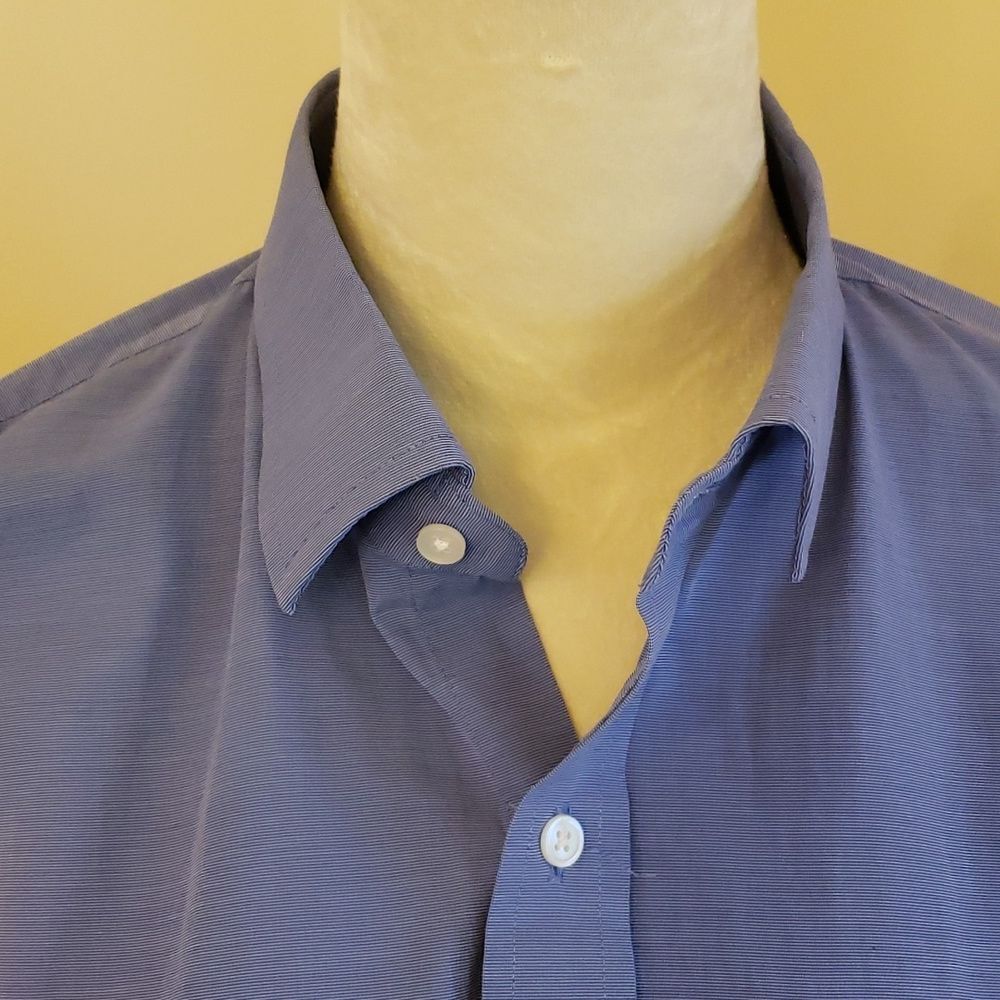 Westside Easy Care Men's Blue, Long Sleeve, Button Down Shirt, Size 40